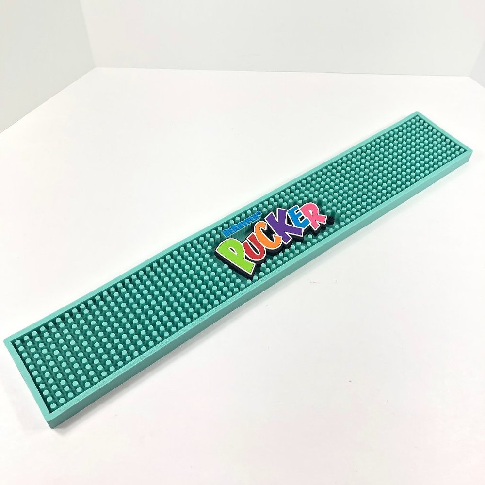 DEKUYPER PUCKER Vodka Rubber Bar Spill Mat Drain Coaster Mancave NEW